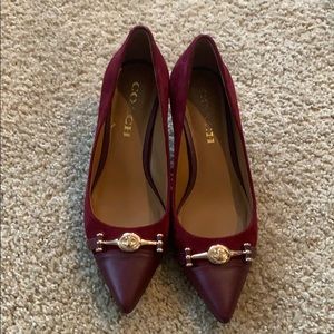 Maroon coach heels